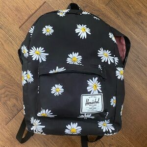 Herschel Supply Company Black Daisy Print Backpack